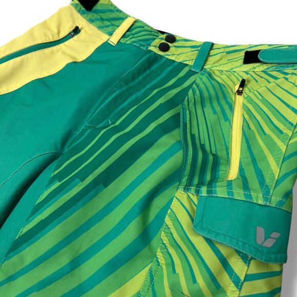 Liv Cycling Women's Tangle Loose Fit Mountain Bike Shorts Sz M Green Yellow - Picture 2 of 7